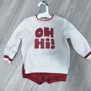 Baby Cat & Jack Sweater and Shorts Outfit